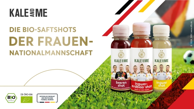 Kale&Me wird Lizenzpartner des DFB - Die Saftshots sind neues Lizenzprodukt des DFB - Quelle: Kale and Me